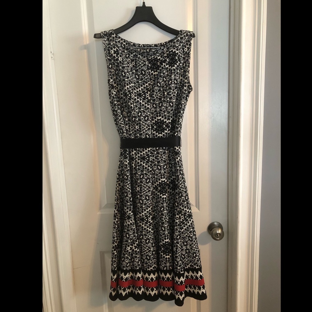 Size M Lavanya boat neck, fit and flare dress
